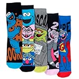 United Labels 5 Paar Sesamstraße Socken für Herren, bunt, 40-45, Herrensocken, Männer Strümpfe