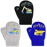 3 Paar Baby Fäustlinge Kinder Strick handschuhe Kleinkind Skihandschuhe für Mädchen Jungen Winter Handschuhe 1-3 Jahre alt…