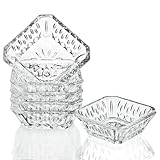 H&D HYALINE & DORA Quadratische Glasschüssel, spülmaschinenfest, Pinch-Schüsseln zum Dippen von Gewürzen und Soße, stapelbar, 50 ml, 6er-Set