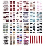 Scettar Nagelsticker, 22 Blätter Sticker Set Mit 6 Mini -Nagel -Dateien, 3D Selbstklebend Nagelfolie Für Frauen/Mädchen Dekorative Nägel