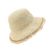 Damenhut Outdoor-Beschattung Damen-Strohhüte Strohhut UV-Schutz Sonnenblende Strandhüte Damen Klappvisier Sommer Sonnenhut