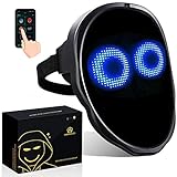 megoo Led Maske mit Bluetooth Programmierbar,mit Gestenerkennung, Leuchtende, für Karneval Halloween Cosplay Party Kostüm Maskerade,Coolest Voll Gesichts