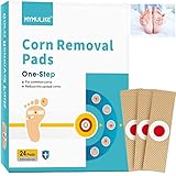 24 Stücke Hühneraugenpflaster Pflaster, Hartnäckige Hühneraugen Entfernen Fußsohle, Zur Behandlung hartnäckiger Hühneraugen Entferner und Hornhaut, Corn Remover Pads Hühneraugen-Entfernung