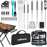 Edihome, Grillbesteck, Grill Zubehör, 25-teiliges Zubehör-Set, Professionelles Set, Edelstahl, Geschenke für Herren, mit Koffer für Grillrost, Premium