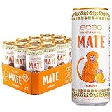 acáo Bio Mate Mango (12 × 330 ml Dose) – super fruchtig, kalorienarm – Natural Energy Drink, koffeinhaltiges Erfrischungsgetränk – Mate Tee