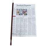 BigDean Zeitungshalter Zeitungsstock Pronto Nussbaum dunkel max. 60cm Einspannlänge