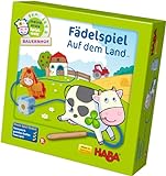 HABA 5580 - Meine erste Spielwelt Bauernhof Fädelspiel auf dem Land, liebevoll gestaltetes Lernspiel und Motorikspielzeug ab 18 Monaten, Holzspielzeug mit Bauernhofmotiven