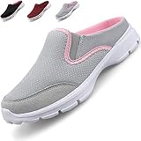 Acfoda Slip On Hausschuhe Damen Leichte Atmungsaktive Pantoletten Pantoffeln Sommer Frauen Outdoor Sports Freizeit, 37 EU, Grau