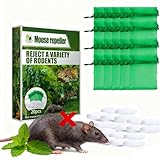 Rattenvertrieb Pillen Pack,Ratten vertreiben,Rattenabwehr Mäusegift- Natürliche Pfefferminzöl, Anti Spinnen,schützt Garten und Möbel,Natürliche Lösung ohne Gift (1)