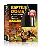 Exo Terra Reptile Dome, Aluminium Reflektorlampe, hitzebeständige Porzellanfassung, geeignet für Lampen bis 75W, Fassung E27, Schwarz, 1 Stück (1er Pack)