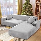 NAKIHOUSE Dicke Samt Sofa Überwürfe Sofabezug mit einem...