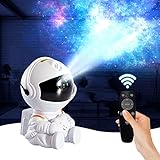 Astronaut Galaxy Projektor, Sternenprojektor, Sternennebel Nachtlicht Projektor mit Fernbedienung und 360° Drehung Magnetkopf für Kinder und Erwachsene Schlafzimmer Raumdekor Geburtstagsgeschenk