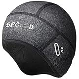 SPGOOD Fahrrad Mütze Radmütze Helm Unterziehmütze Herren/Damen Fahrrad Kappe Sportmütze Laufmütze Bike Warm Cap Winter Winddichte Wintermütze Atmungsaktiv Helmmütze (Grau)