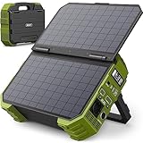 Tragbare Power Station mit integriertem Solarpanel, 614WH/192000mAh LiFePO4-Akku-Pack, 600W-Solargenerator mit AC/DC/USB/PD-Ausgängen für Outdoor-Camping, Caravaning und Notfallvorbereitungen.