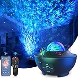 Mexllex LED Sternenhimmel Projektor, Galaxy Sternenhimmelprojektor, Projektor Lampe Sternenhimmel mit Timer/Remote/Bluetooth Lautsprecher für Kinder