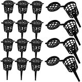 Angoily 50 Stück Düngerbehälter mit Deckel Tragbare Kunststoff-düngerbox für Bonsai und Aquarium Langsame Freisetzung Schützt vor Verlust und Vögeln zur Präzisen Nährstoffkontrolle