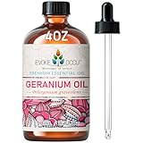 EVOKE OCCU Geranium ätherisches Öl 118ml, reines Geraniumöl für Haut Haar Massage Aromatherapie Diffusor - 4 FL Oz