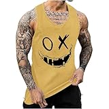 Trägershirts Herren Ärmelloses - Casual Baumwolle Tshirt für Herren Sommer Leichte Ärmellose Tshirt Herren Sport Muskelshirt FashionÄrmelloses Sommer Fashion Muskelshirt