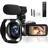 DREANNI Videokamera 4K 48MP Camcorder 60FPS IR Nachtsicht 18X Digital Zoom Vlogging Camera 3.0' IPS Touchscreen WiFi Camcorder mit Mikrofon, Gegenlichtblende, Funkfernbedienung, Handheld Stabilizer