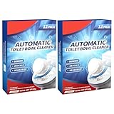 WC Reiniger Extra Stark,Toiletten Sauberkeit Tabletten,Toilettenreiniger Tabs,WC Reiniger Tabs,WC Tabs Spülkasten Extra Starker Entkalker,WC-Reiniger mit Bleichmittel,24 Stück