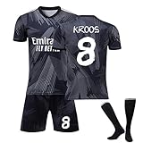 PANGKII R.Madrid 120-jähriges Jubiläum Fußballtrikot, Vinicius jr, Benzema Limitierte Auflage Fussball Trikots Shorts Socken Set für Kinder/Erwachsene，Fussball Jersey Trainingsanzug für Junge Herren