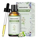Migcaput Ätherische Öle Kamillenöl 100ml, Naturrein Duftöle Essential Oils für Diffuser, Luftbefeuchter, Aromatherapie, Entspannen, Hautpflege, Kerzenherstellung