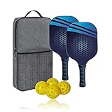 Pickleball Paddles, USAPA Approved Pickleball Racket Set Fibreglass Pickleball Beach Outdoor Gear Practice Racket, Durable and Light Weight for Men Women