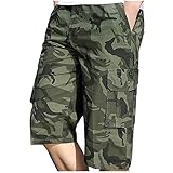 YANFJHV Bedruckte Pouch Fitness Hosen Bodybuilding lässige Sommerhosen Sport Herren Herrenhose Skihose Herren L (Green, XL)