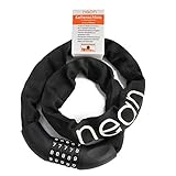 nean Fahrradschloss mit Zahlen, gehärtete Stahlkettenglieder, Fahrrad Zahlenschloss mit Vierkant Kette, Kettenschloss mit Code, Ketten fahrradschloss, bike lock chain, 6 x 6 x 900 mm, schwarz