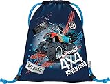 Baagl Turnbeutel für Junge, wasserdichte Schuhbeutel für Kinder, Schule und Kindergarten Sportbeutel, Sportrucksack, Gymsack (Truck)