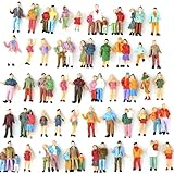 25 Stück 1:87 Modell-Menschen-Figuren Modelleisenbahn Gemischte Passagiere Menschen Figuren Menschen Figuren Modell Züge Architektur Plastik Menschen Figuren Winzige Menschen Sitzen und Stehen