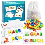 Qukir Buchstaben Lernen Lernspiele, Montessori Spielzeug ab 3 Jahre Vorschule Spiele ab 2 3 4 5 6 7 Jahren Jungen und Mädchen Geschenk Junge 3 4 5 6 Jahre Lernspiele ab 3 4 5 6 Jahre Kinderspielzeug