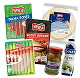 Grillpaket für 30 Personen, Wurst, Salami, Fleischbällchen, Buttermilch, Gemüse und Tortillas