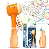 Panacare Giraffe Seifenblasenspielzeug für Kinder, Elektrische Seifenblasenmaschine Bubble Machine 4000+ Seifenblasen/Min mit 290ML Seifenblasenlösung/Musik für Outdoor/Party/Hochzeit, Bubble Blower