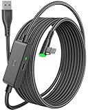 INIU Link Kabel mit Ladeanschluss 5m, Kompatibel mit Oculus Meta Quest 3s, Quest 3 2 1 Quest Pro und Pico 4, PC Steam VR Zubehör, High Speed 2.5Gbs USB C Datenkabel PC zu PC für VR Headset Accessories