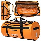 The friendly Dutch® groß 90L Duffel Bag - wasserdichte Sporttasche Duffel Bag für Herren. Sie können diesen Seesack als Reisetasche oder Rucksack nutzen.