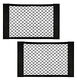 Kofferraum Netztasche Auto Gepäcknetz, Universal Kofferraumnetz Schutznetz Elastisch Kofferraum Aufbewahrung Netz Mit Klettverschluss für Auto/SUV Kofferraum Gepäcknetz aus Nylon (40x25cm（2 Stück）)
