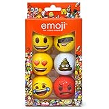 Second Chance Emoji Erwachsene 6er Set Neuartige Fun Golfbälle, Multicoloured, 6