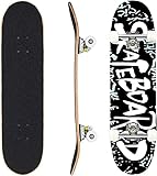 WeSkate Skateboard Komplettboard 79x20cm Holzboard für Anfänger mit ABEC-7 Kugellager 31 Zoll 7-lagigem kanadischem Ahornholz und 85A Rollen für Kinder, Jugendliche und Erwachsene