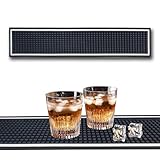 LIBRNTY Barmatte, Bar Service Mat (60 x 10.5 cm) Premium-Barmatte,Cocktail-Sets,Glas-Trockenmatte,strapazierfähige und stilvolle Barmatte für Verschüttungen,Ideal für Kaffeemaschine & Küche