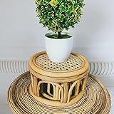 Handgefertigter geflochtener Rattan-Blumentopf mit Ständer, Pflanzen-Blumen-Display, Aufbewahrung, Kinderzimmer, Dekoration, Ständer, Töpfe