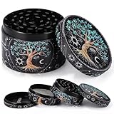 Kräutermühle, Vollfarbmalerei, Metallmühle mit Pollenschaber Grinder Große Crusher, 63 mm Zinklegierung Gewürzmühle mit scharfen Zähnen, Grinder 2-teilig mit Scraper