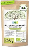 EWL Naturprodukte Bio Guarkernmehl Guar Gum 250g Bio Guarkern Mehl aus kontrolliertem Anbau Guarkernmehl E412 Glutenfrei Bindemittel Verdickungsmittel