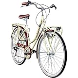 Galano Trekkingrad 700c Damenfahrrad Citybike Damenrad 28' Caledonia Fahrrad (Creme/rot, 48 cm)