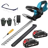 Akku Heckenschere Grasschere Strauchschere mit Akku 21V 2X 2000 mAh 51cm / 20 inch gartenschere rasenschere Strauchtrimmer Grasmesser Strauchscherenmesser