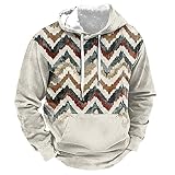 YSFWL Hoodie Herren Longsleeve Pullover Herren Sweatshirts Männer Frauen Hoodie Herren-Winter 3D-Gedrucktes Pullover-Langarmoberteil Männer Langarm Pullover Für Paare(Khaki,5XL)