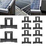 SPORTARC 10 Stück Solarpanel-Entwässerungsclips Photovoltaikmodule entfernen Wasserstaubclips Solarpanel-Wasserablaufclips PV-Modul-Reinigungsclips für Wasserablauf