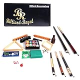 Billard Accessoires-Set Zubehörset Queues Kugeln Abdeckung Triangel Rhombus Bürste Billardkreide Kellypoolset Reparaturset