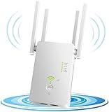 ZIXINCEN WLAN Repeater WLAN Verstärker 1200Mbit/s Dualband 2,4GHz+5GHz WiFi Repeater mit Repeater/Router/AP Modus, 4 Antenne, WiFi Range Extender Mit LAN/WAN Port,LED, WPS