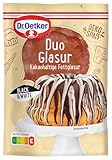 Dr. Oetker Duo Glasur Black & White 8er Pack (8 x 125g) | Dr. Oetker Glasur, kakaohaltige Fettglasur: Glasur bestehend aus weißer und dunkler Kuchenglasur